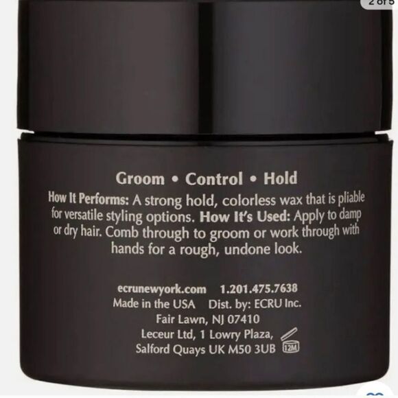 ECRU New York Texture Dry Wax 1.69 oz Hair Styling Wax - Picture 3 of 7